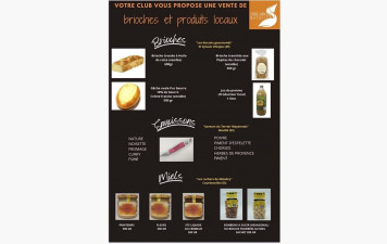 Vente brioches, miels et saucissons