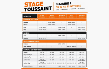 Stage de la Toussaint