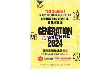 25€ remboursés pour les collégiens !