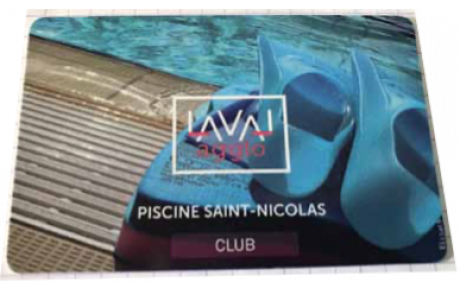 Carte d'accès piscine